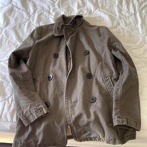 Old Navy Gray Overcoat - Small